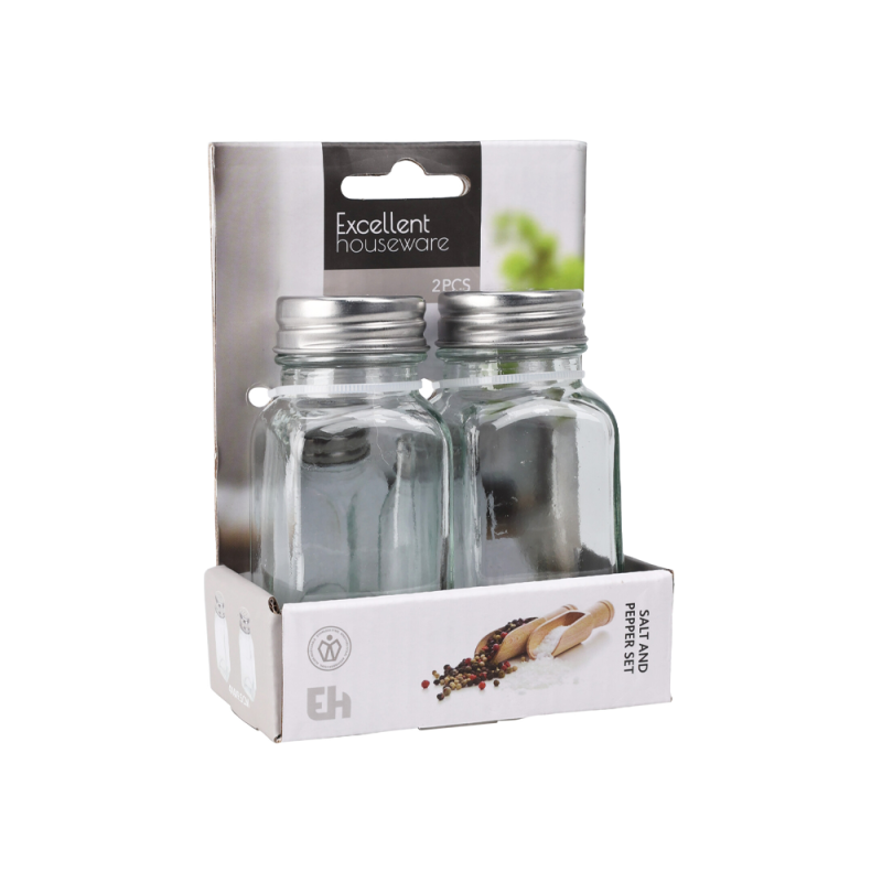 SET SALERO Y PIMENTERO VIDRIO KPM