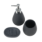 SET DE BAÑO 3PZS DOLOMITA NEGRO