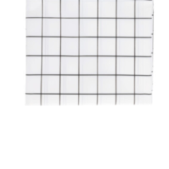 CORTINA BAÑO 180X180CM BLANCO CUADRADOS