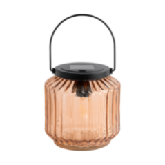 FAROL DECORATIVO 12CM VIDRIO/METAL CAFÉ