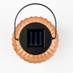 FAROL DECORATIVO 12CM VIDRIO/METAL CAFÉ