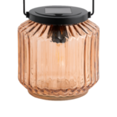 FAROL DECORATIVO 12CM VIDRIO/METAL CAFÉ