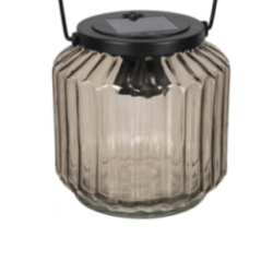 FAROL DECORATIVO 12CM VIDRIO/METAL GRIS