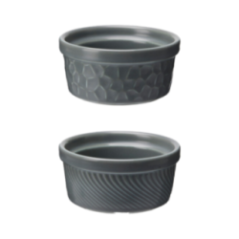 SALSERO PORCELANA 8.6CM GRIS KPM