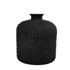 BOTELLA DAROCA CERAMICA 18CM NEGRO