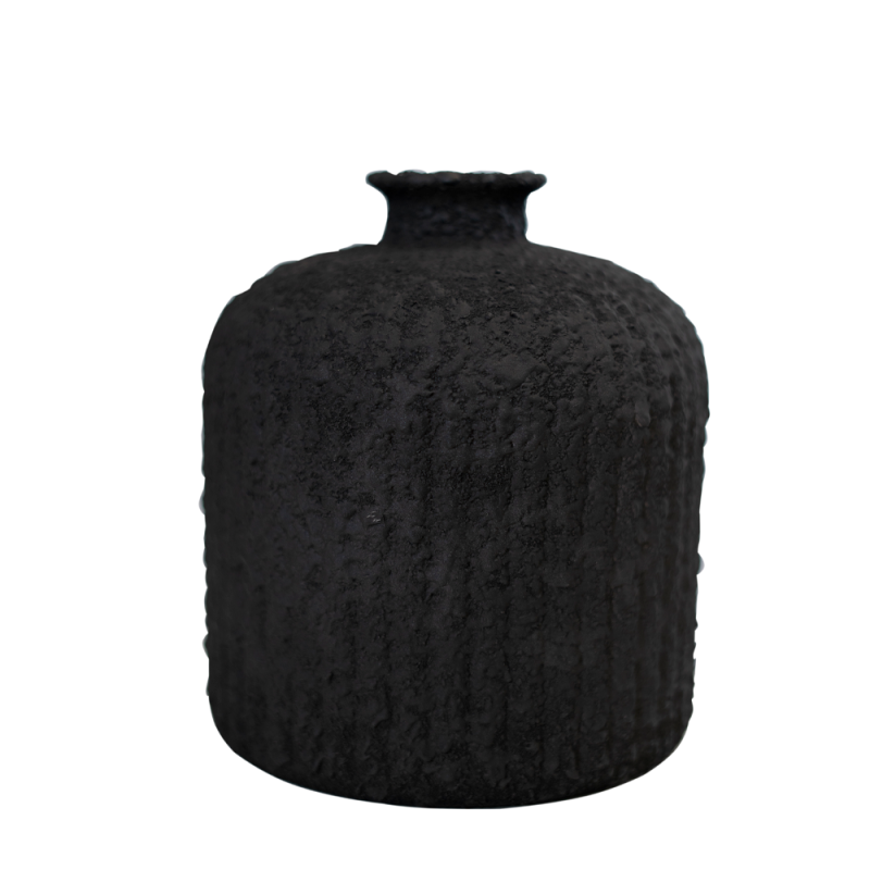 BOTELLA DAROCA CERAMICA 18CM NEGRO