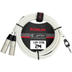 CABLE 3.5 PLUG A DUAL XLR LGY-370L 1M WH