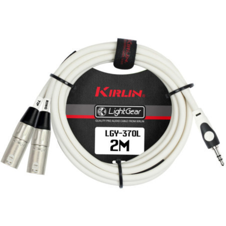 CABLE 3.5 PLUG A DUAL XLR LGY-370L 1M WH