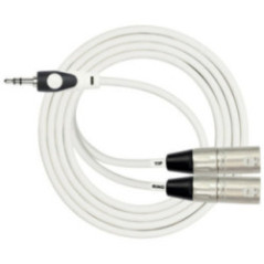 CABLE 3.5 PLUG A DUAL XLR LGY-370L 1M WH