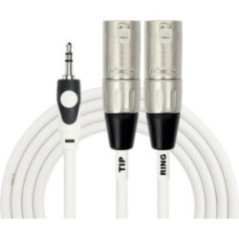 CABLE 3.5 PLUG A DUAL XLR LGY-370L 1M WH