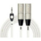 CABLE 3.5 PLUG A DUAL XLR LGY-370L 1M WH CABLE 3.5 PLUG A DUAL XLR LGY-370L 1M WH