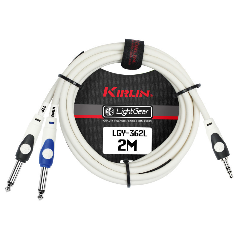 CABLE 3.5 PLUG A DUAL 1/4 LGY-362L 1M WH CABLE 3.5 PLUG A DUAL 1/4 LGY-362L 1M WH