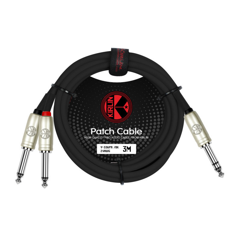 CABLE 1/4 PLUG A DUAL 1/4 Y-336PR 2M BK