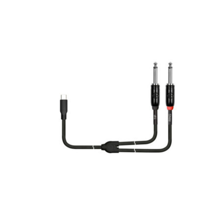 CABLE USB C A DUAL 1/4 UYC-392B 1M BK