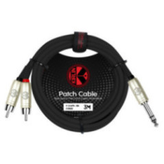 CABLE 1/4 PLUG A DUAL RCA Y-344PR 2M BK