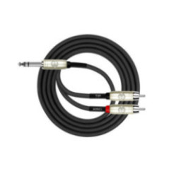 CABLE 1/4 PLUG A DUAL RCA Y-344PR 2M BK
