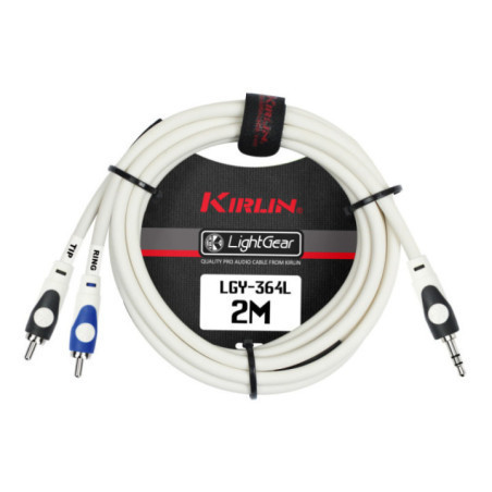 CABLE 3.5 PLUG A DUAL RCA LGY-364L 2M WH