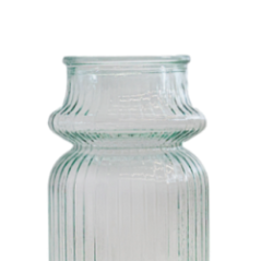 JARRON LINEAS ALTO 45.5CM TRANSPARENTE