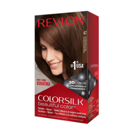TINTE REVLON COLORSILK 047  MEDIUM RICH BROWN