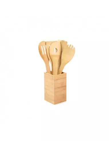 SET DE 7 PIEZAS UTENSILIOS DE COCINA BAMBU