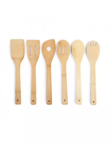 SET DE 6 UTENSILIOS DE COCINA BAMBU