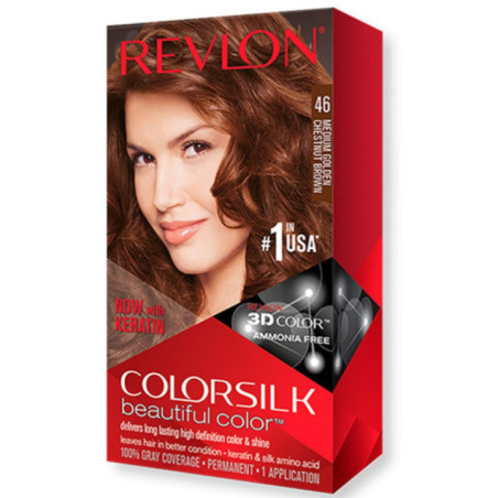 TINTE REVLON COLORSILK 046 MEDIUM GOLDEN CHEST BROWN