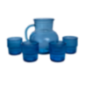 SET JARRA + 4 VASOS DB601 AZUL CIELO
