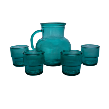 SET JARRA + 4 VASOS DB794 TURQUESA