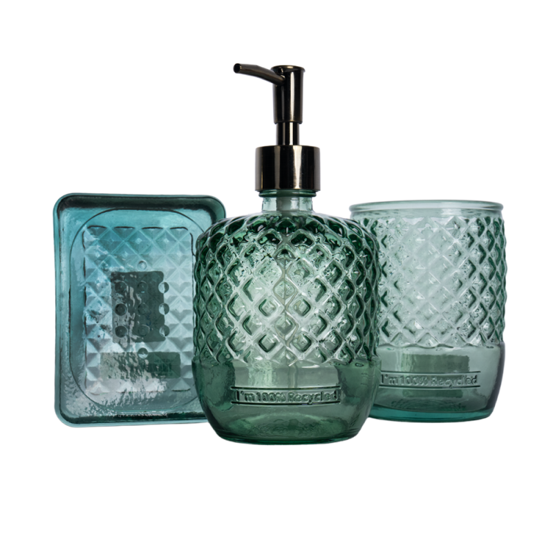 SET BAÑO DISP+VASO+JAB DIAM VERDEADB600