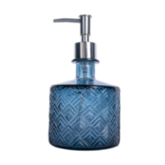 SET BAÑO DISP+VASO+JAB ROMBOS AZULNDB150