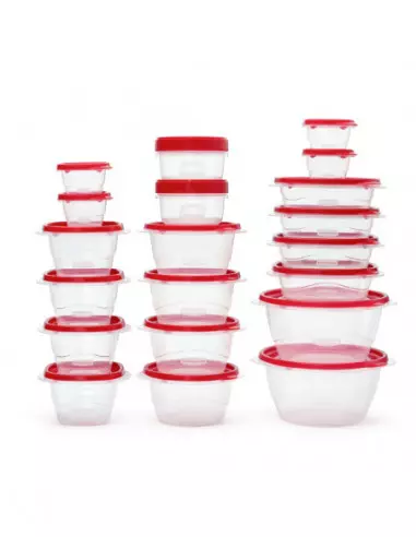 SET 40PZS RECIP VARIADOS TAPA ROJA