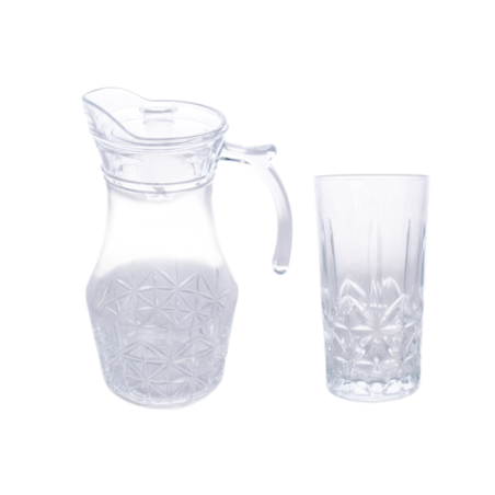 SET VASOS+JARRA P108010C+H1080D 7PZ