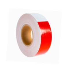 CINTA REFLECTIVA ROJO VERTICAL 50M