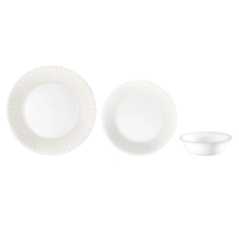 VAJILLA 12 PZS HUSHED LINES LINEAS BEIGE