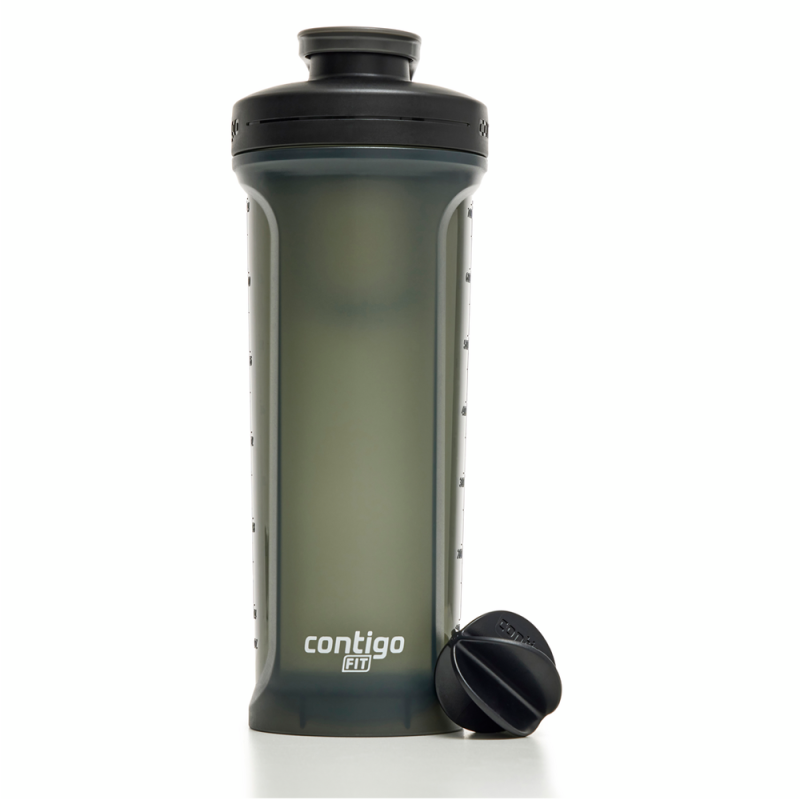 BOTELLA PROTEIN SHAKE&GO2 828ML NEGRO