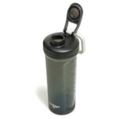 BOTELLA PROTEIN SHAKE&GO2 828ML NEGRO