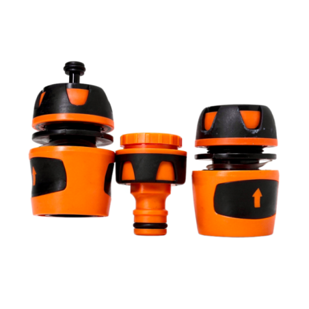 SET ACOPLES RAPIDOS RIEGO JARDION 3PCS