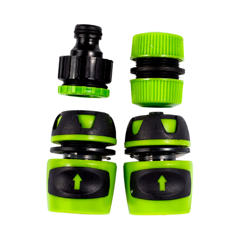 SET ACOPLES RAPIDOS RIEGO JARDIN 4PCS
