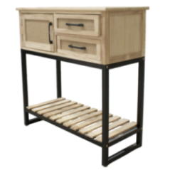 MUEBLE METAL+MADERA PAULOWNIA HJ-G935A-L