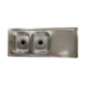 FREGADERO 2 POZO FALDA INOX201 120X50X21