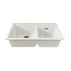 FREGADERO 2 POZO GRANITO BLANCO 78X43CM