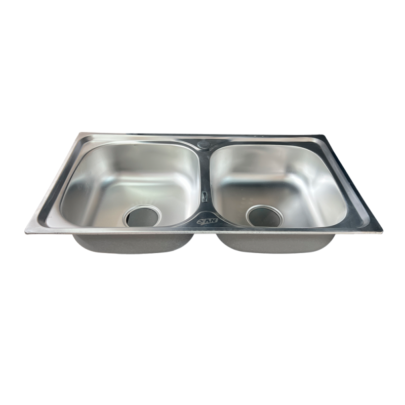 FREGADERO 2 POZO INOX304 78X43CM