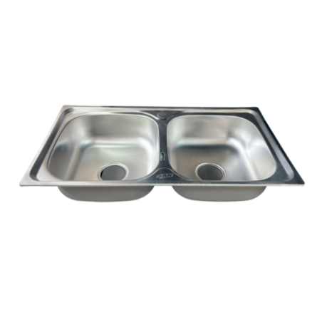 FREGADERO 2 POZO INOX304 78X43CM
