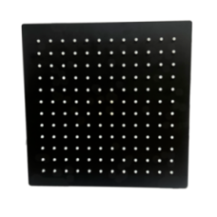 REGADERA DUCHA INOX NEGRA CUADRADA 30X3