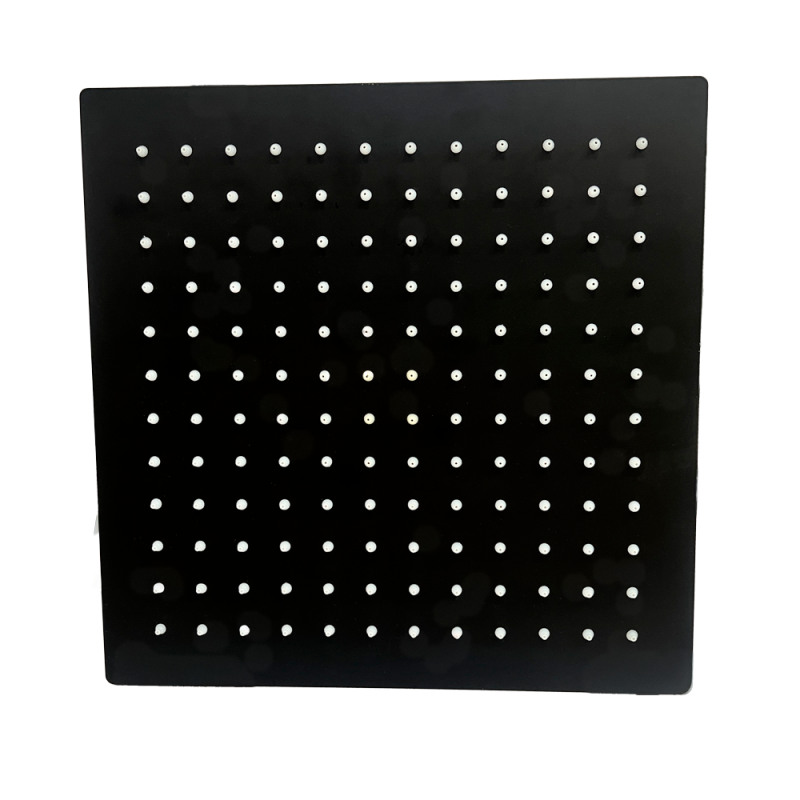 REGADERA DUCHA INOX  NEGRA CUADRADA 30X3