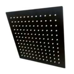 REGADERA DUCHA INOX  NEGRA CUADRADA 30X3