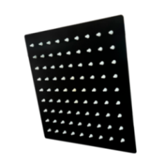 REGADERA DUCHA INOX CUADRADA NEGRA 20X20