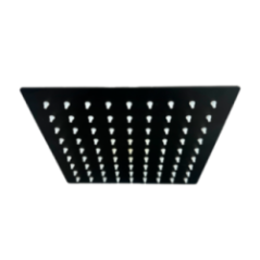 REGADERA DUCHA INOX CUADRADA NEGRA 20X20