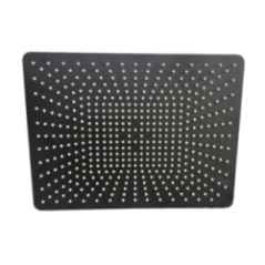 REGADERA DUCHA INOX NEGRA 30X40CM