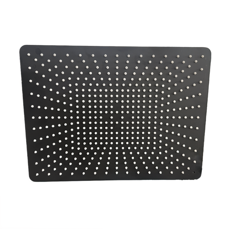 REGADERA DUCHA INOX NEGRA 30X40CM